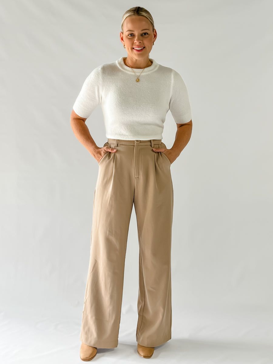 YASMIN KNITTED TEE - WINTER WHITE