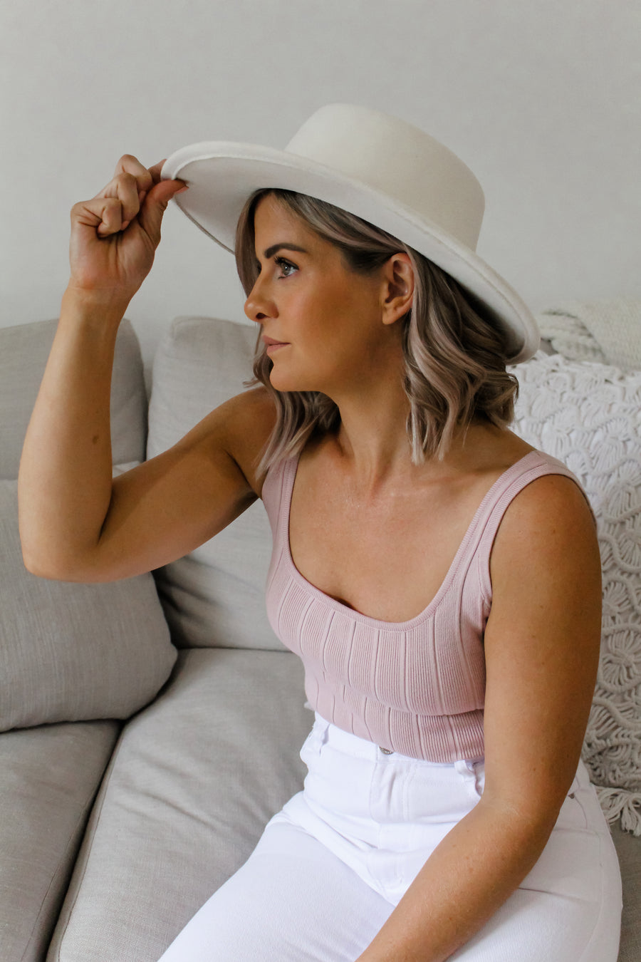 JUNIPER FEDORA - WHITE/CREAM