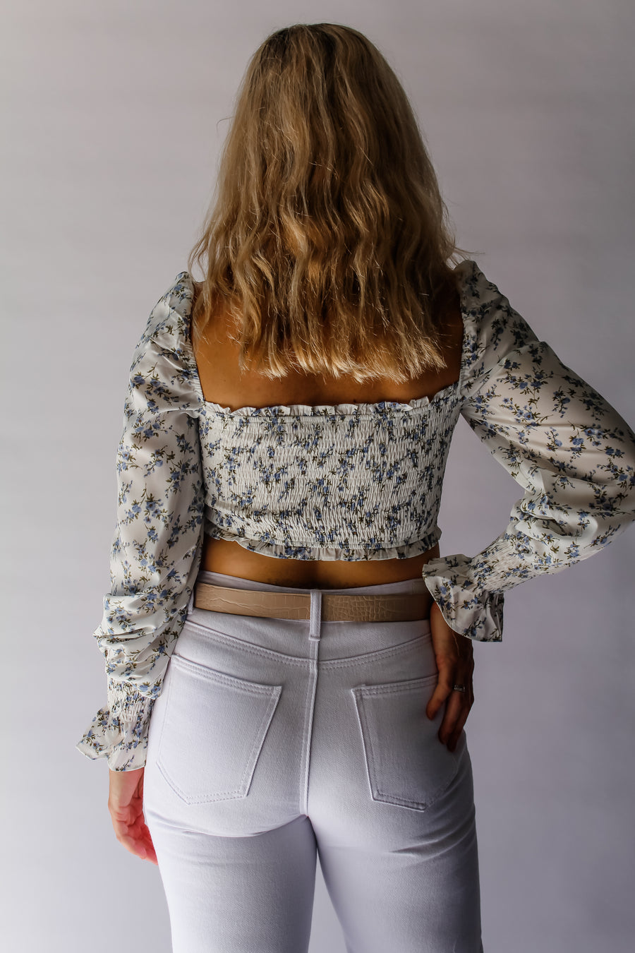 MARGO TOP - WHITE FLORAL