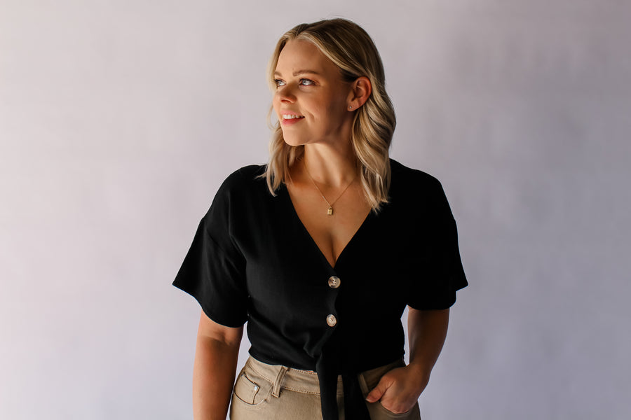 XZAVIER TOP - BLACK