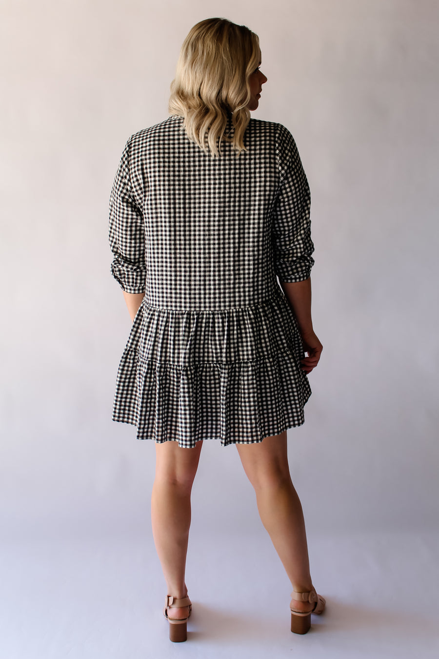 HALLE DRESS - BW GINGHAM