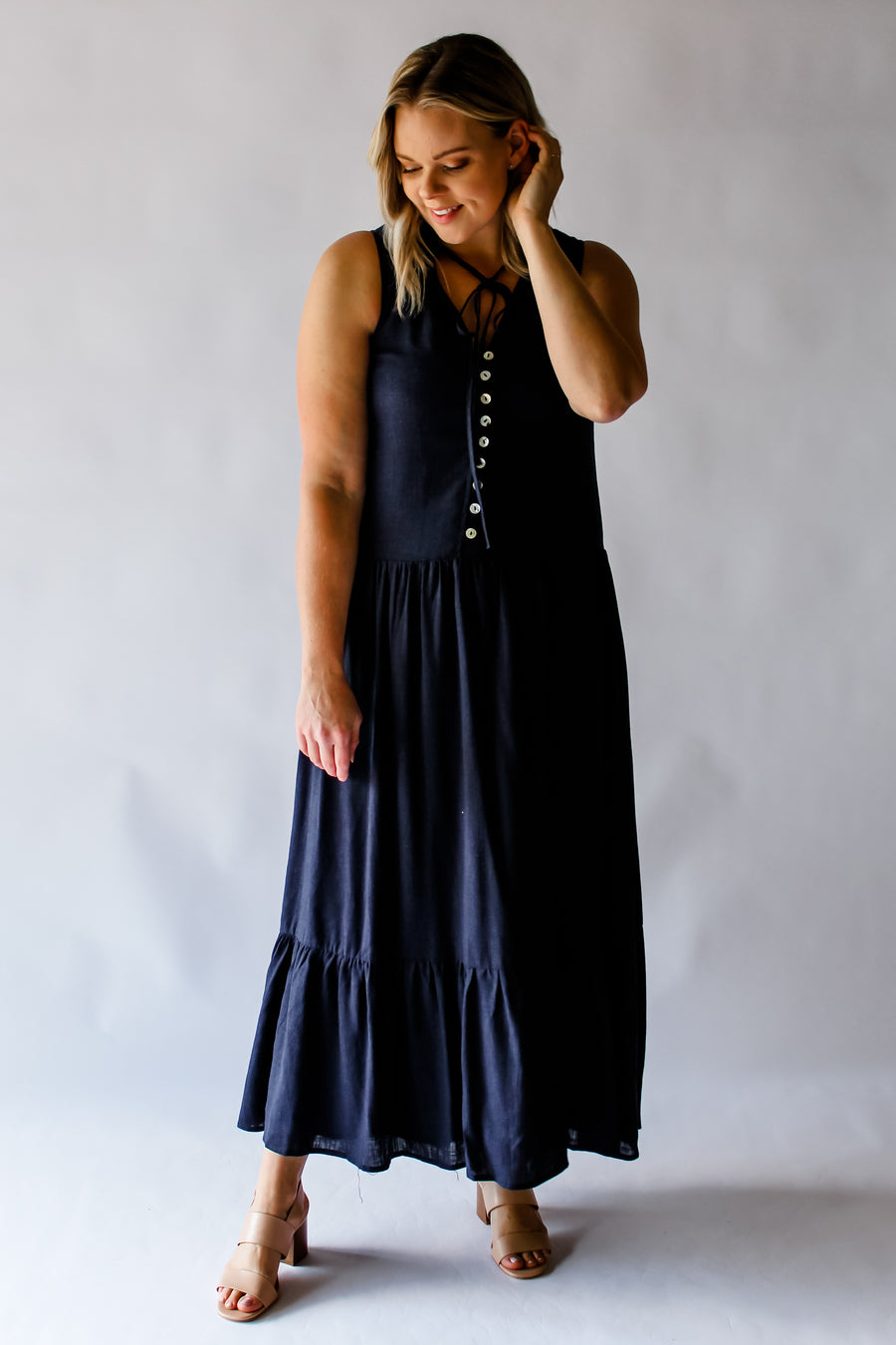 AIRLIE DRESS - NAVY