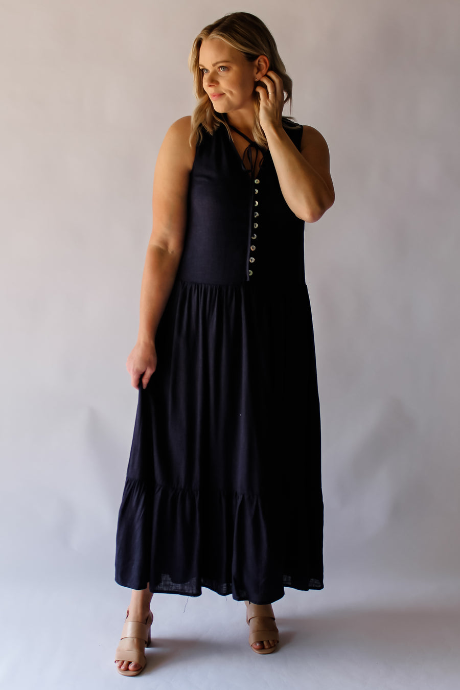 AIRLIE DRESS - NAVY