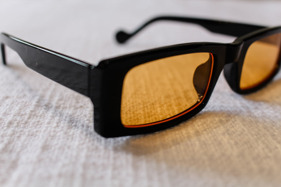 INGRID SUNGLASSES - BLACK/ORANGE