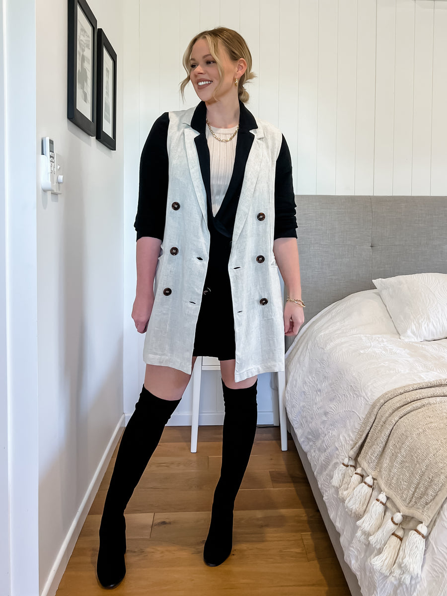 HENNING BLAZER VEST - BEIGE