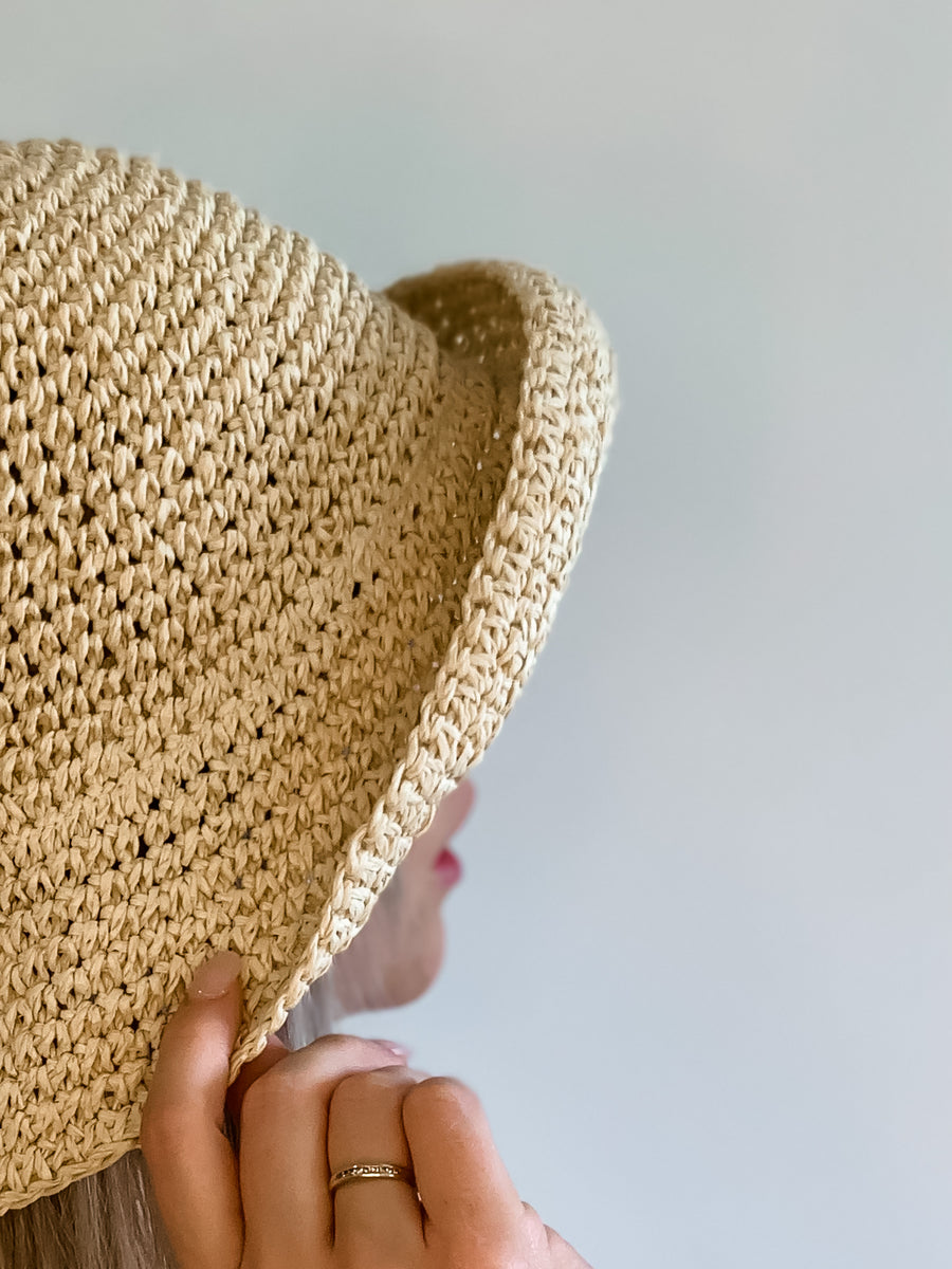 SUMMER STRAW BUCKET HAT - NATURAL