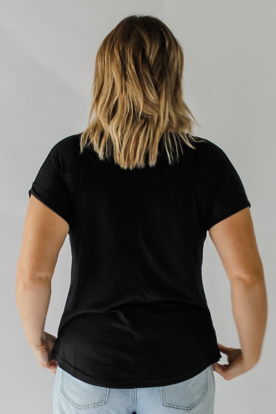 BASIC LOUNGEWEAR TEE - BLACK