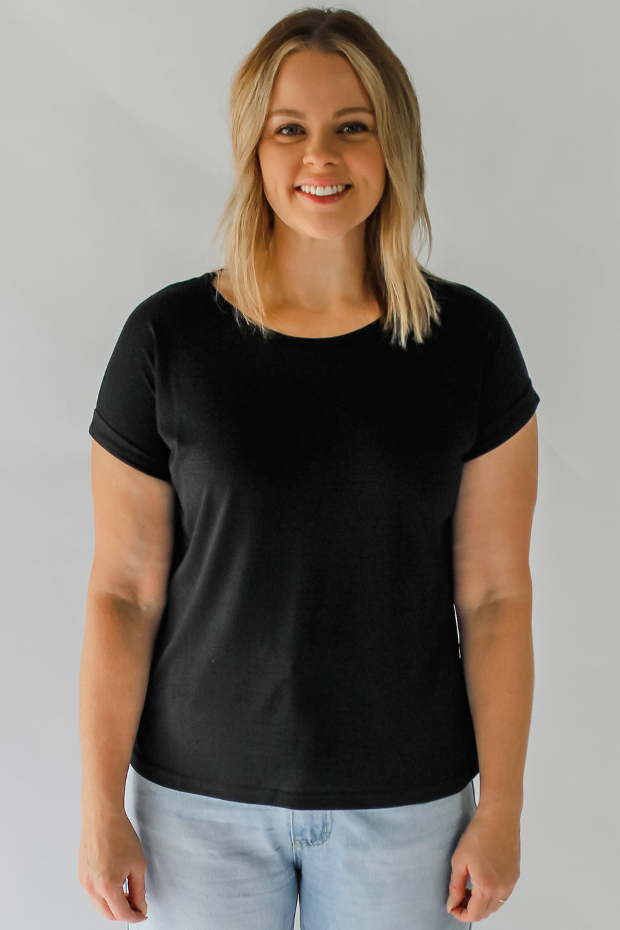 BASIC LOUNGEWEAR TEE - BLACK