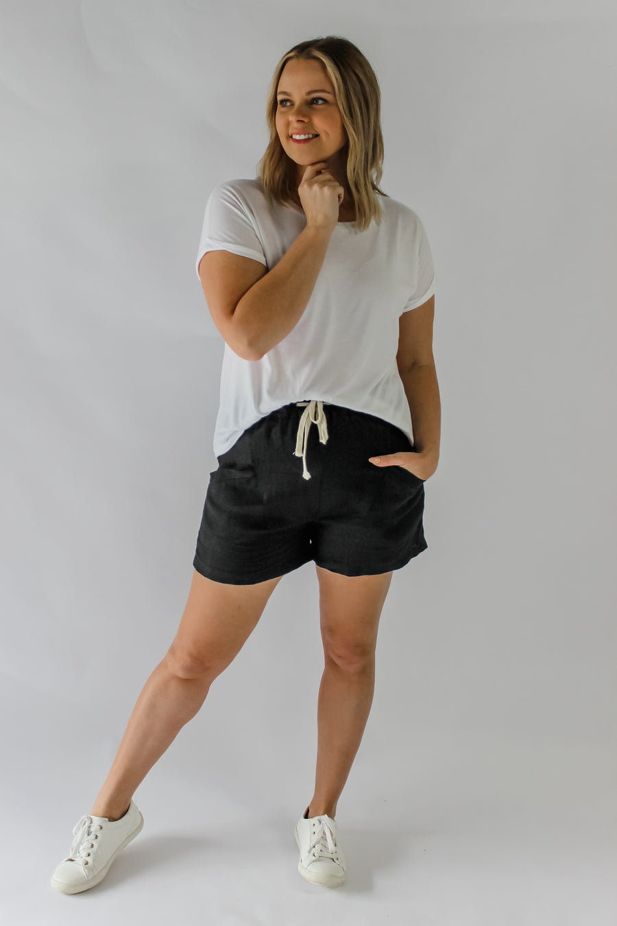 BASIC LOUNGEWEAR TEE - WHITE