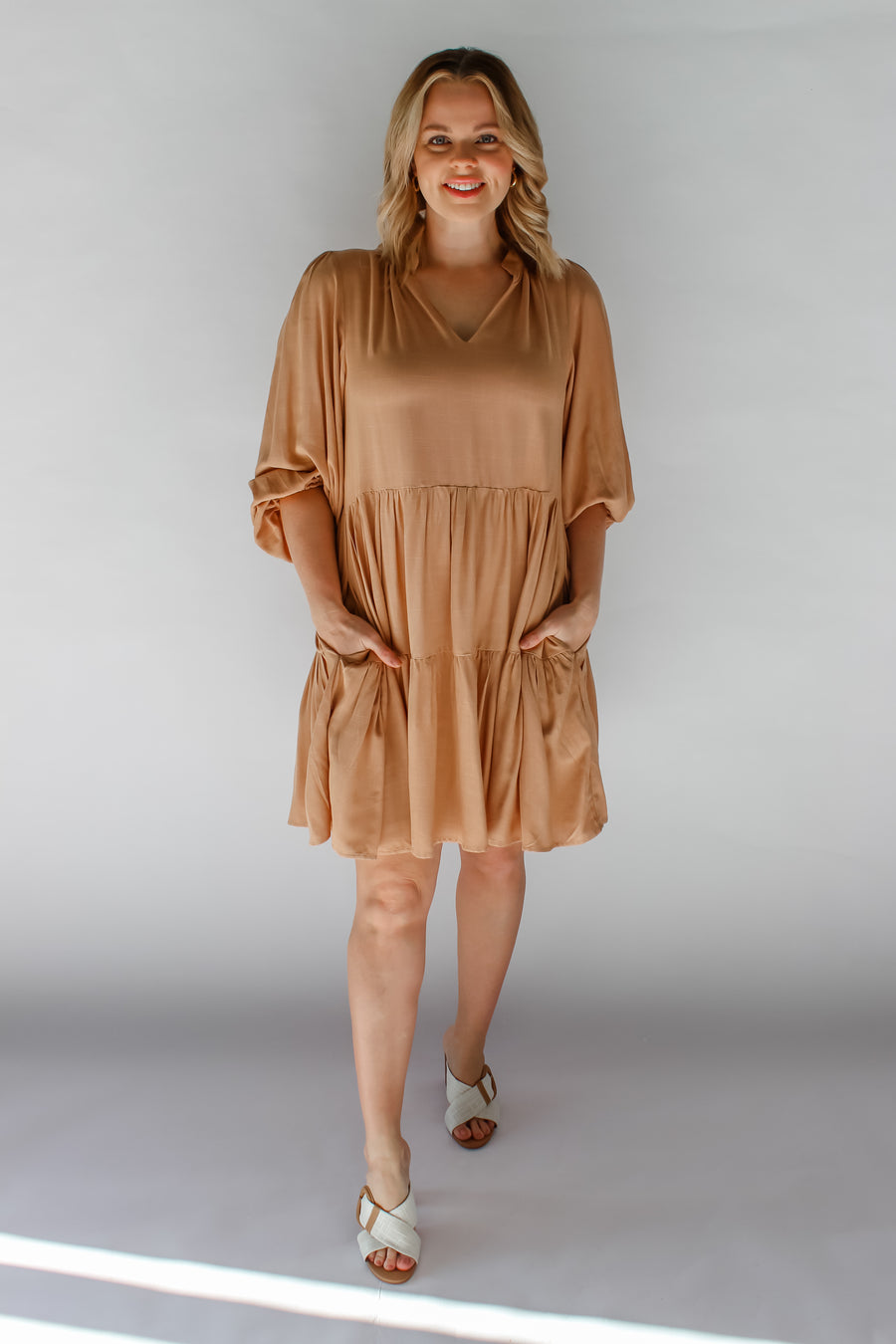 CAMILLA TUNIC DRESS - LATTE