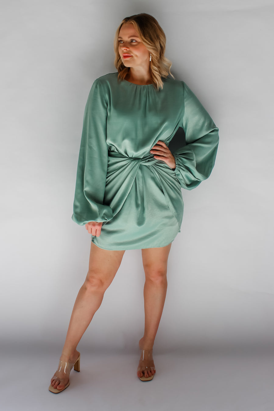 MAEVE DRESS - SAGE GREEN