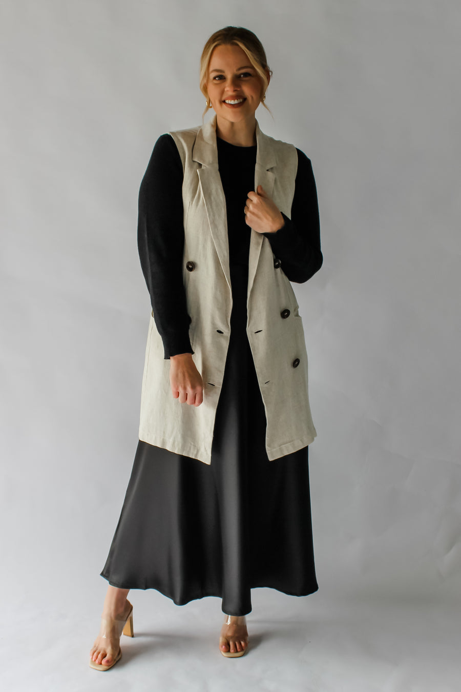 HENNING BLAZER VEST - BEIGE