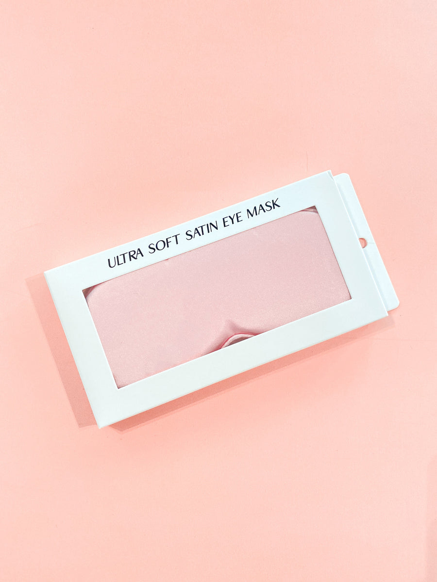 ULTRA SOFT SATIN EYE MASK - PINK