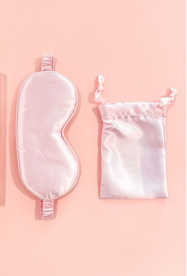 ULTRA SOFT SATIN EYE MASK - PINK