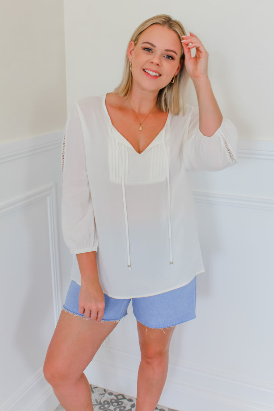 CHIARA BLOUSE - WHITE