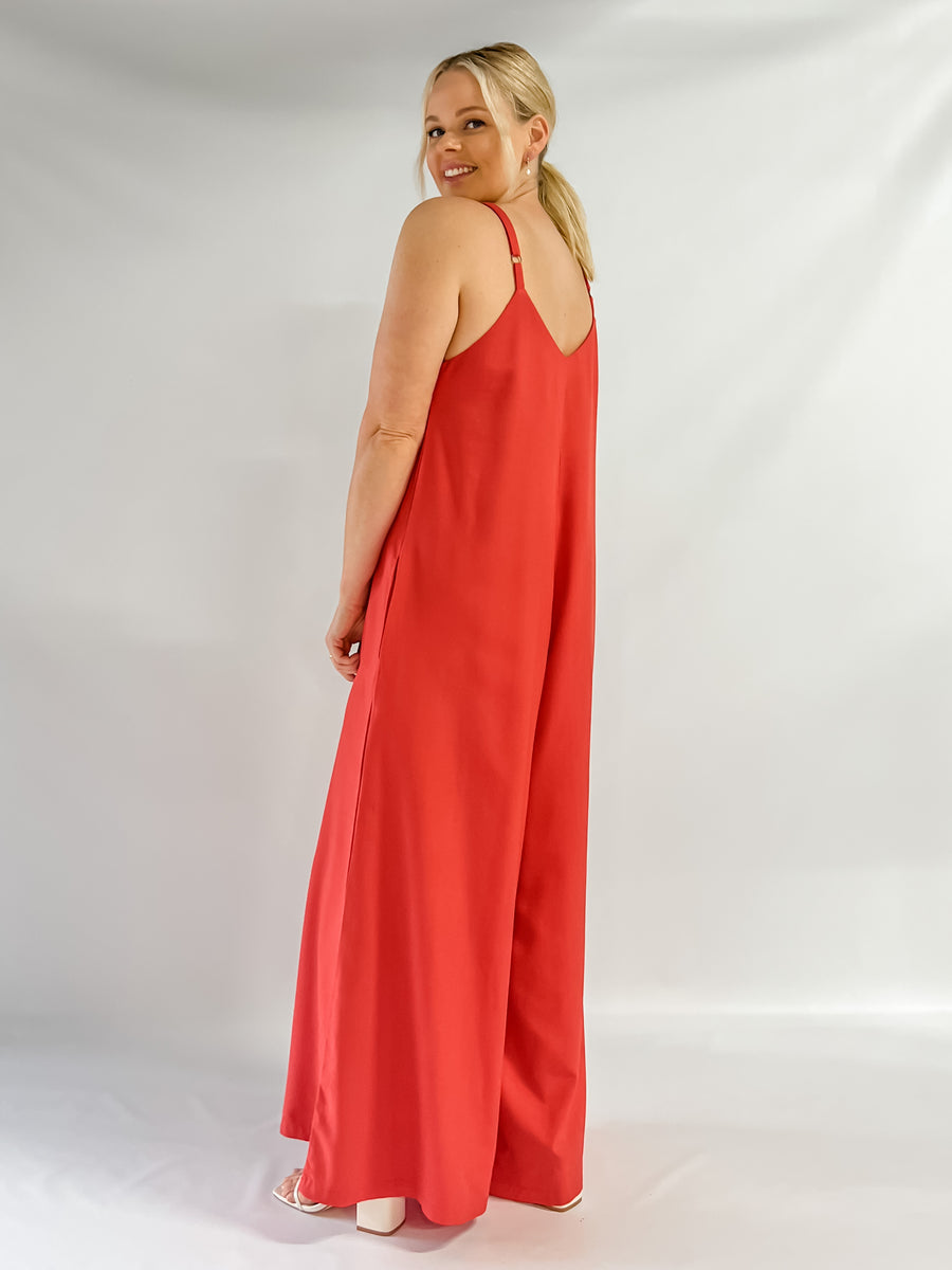VILLA JUMPSUIT - SUNSET RED