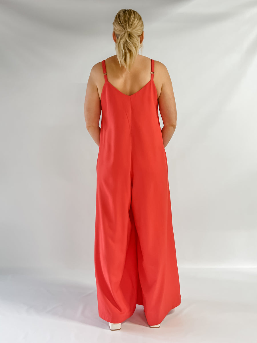 VILLA JUMPSUIT - SUNSET RED