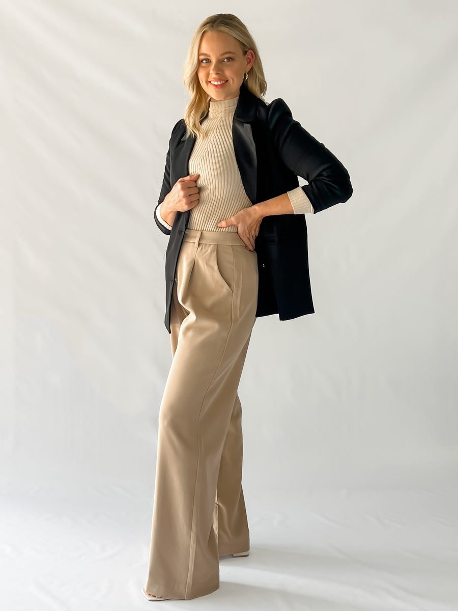 JAMIE KNIT TOP - OATMEAL