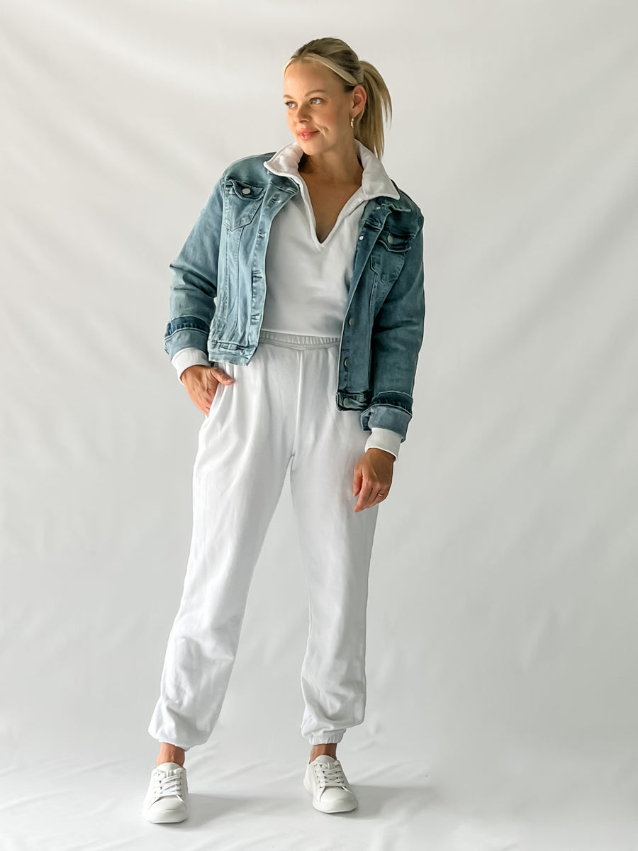 DARCEY DENIM JACKET - MID BLUE