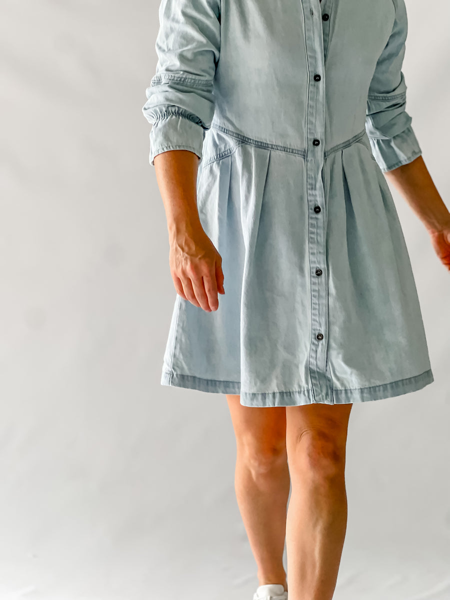 ELSIE DENIM DRESS - LIGHT BLUE
