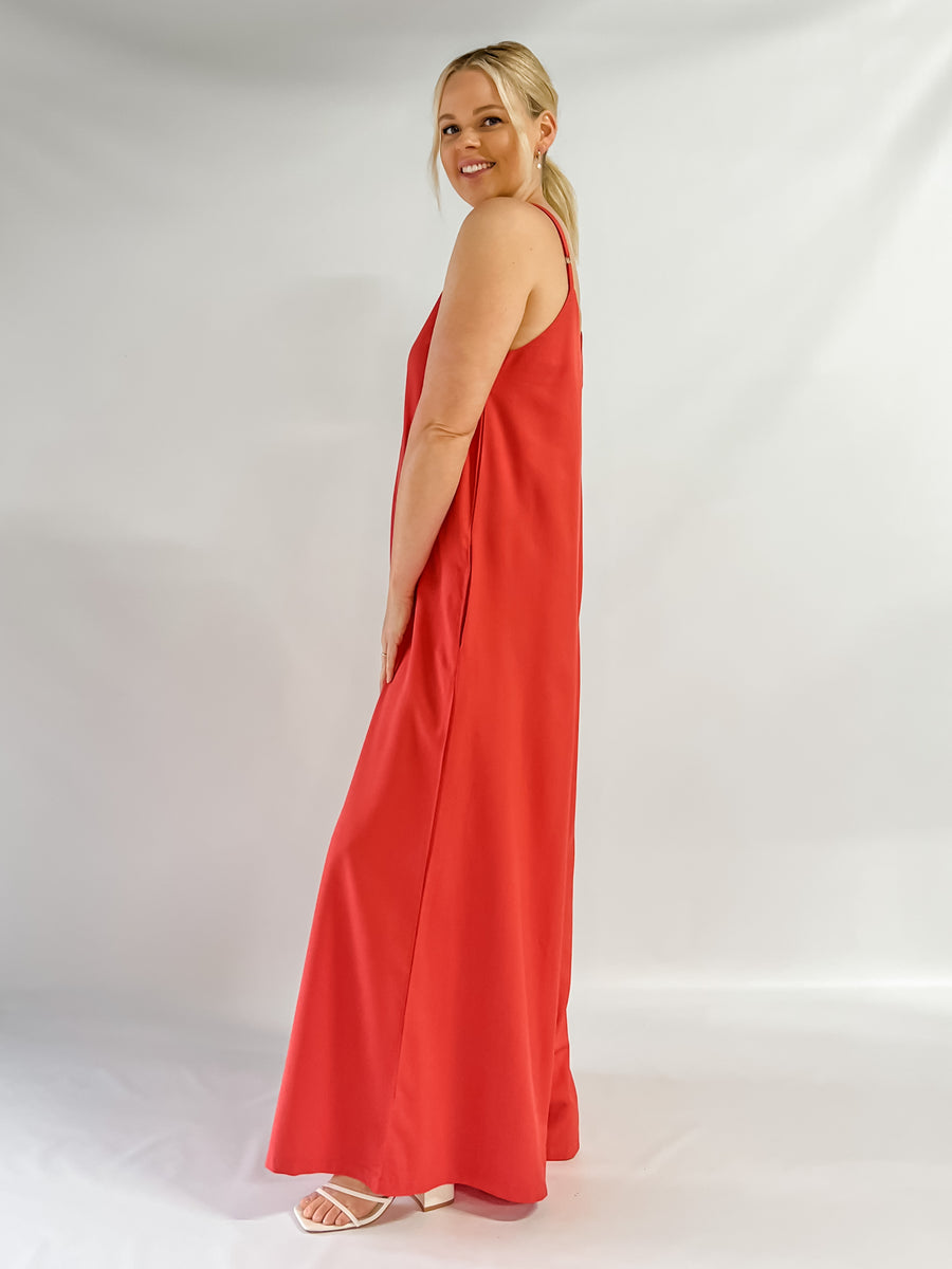 VILLA JUMPSUIT - SUNSET RED