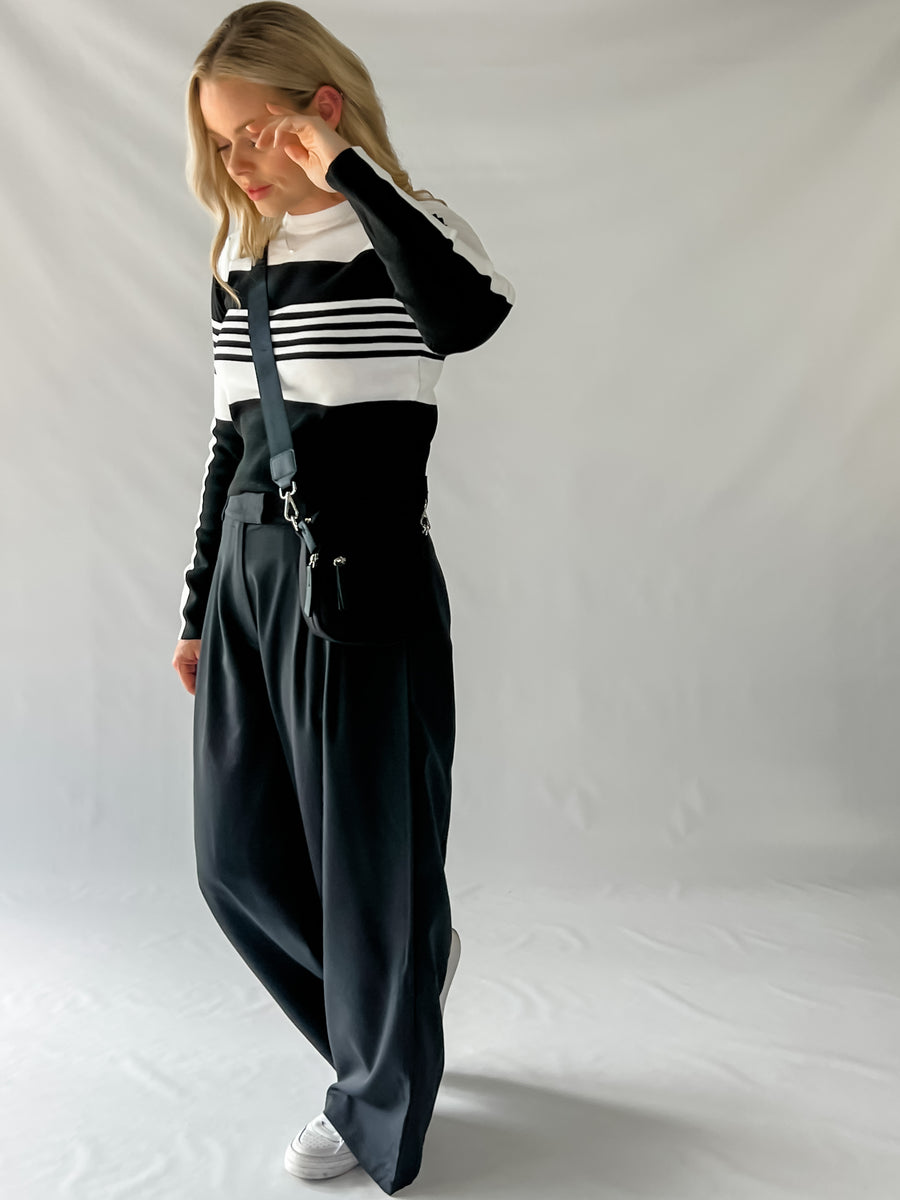 MELANIE TOP - BLACK & WHITE