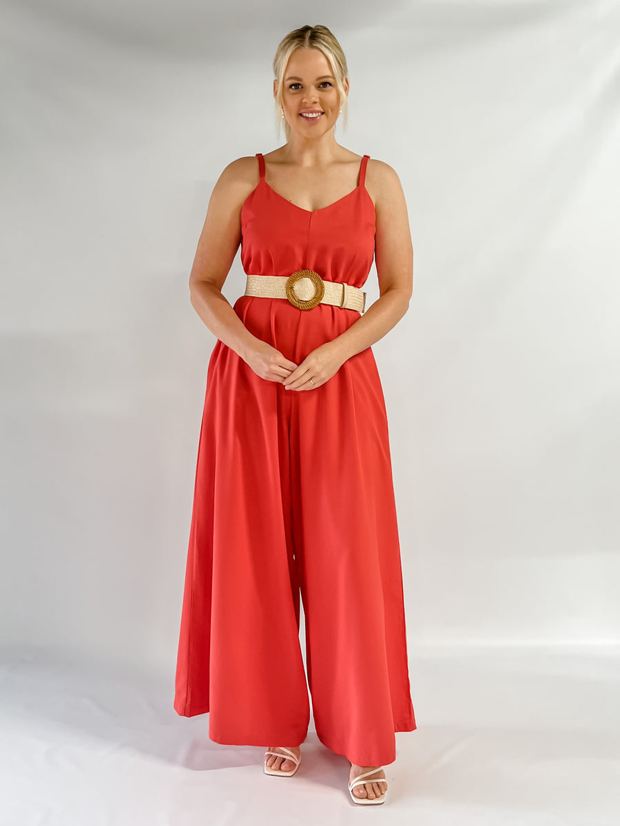 VILLA JUMPSUIT - SUNSET RED
