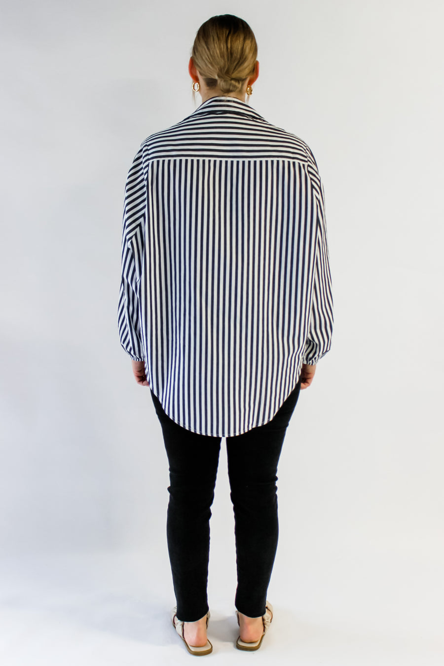 EMMELINE TOP - BLACK STRIPE