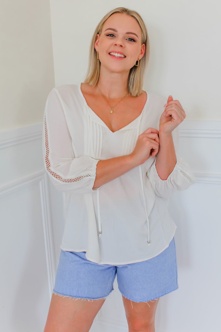 CHIARA BLOUSE - WHITE