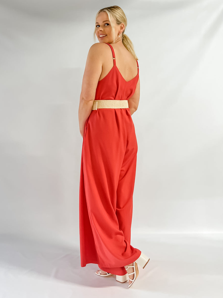 VILLA JUMPSUIT - SUNSET RED