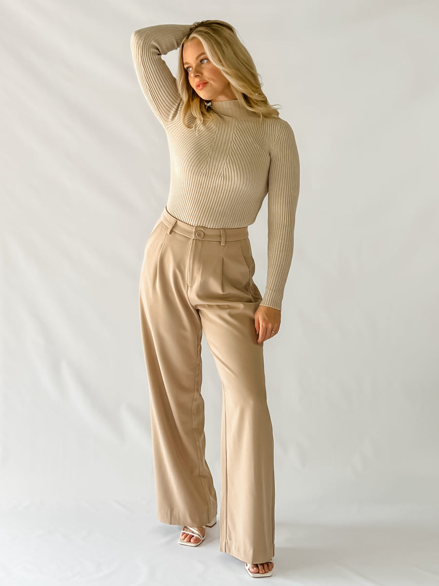 JAMIE KNIT TOP - OATMEAL