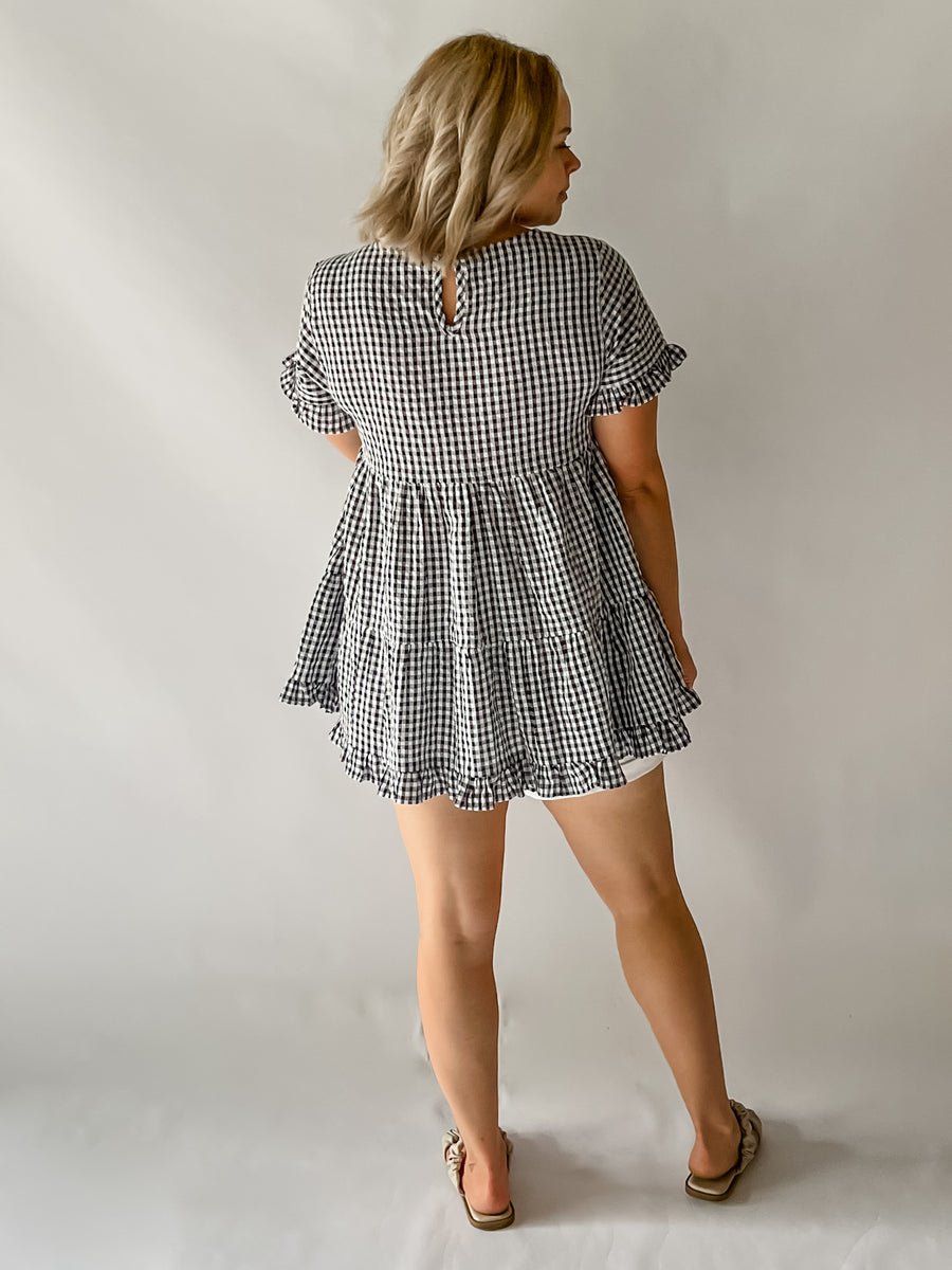 JAYMES TOP - BW GINGHAM