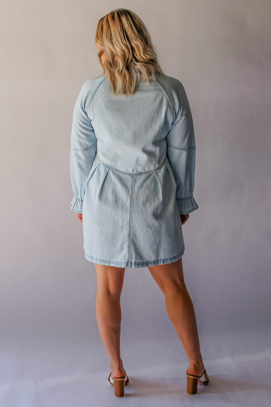 ELSIE DENIM DRESS - LIGHT BLUE