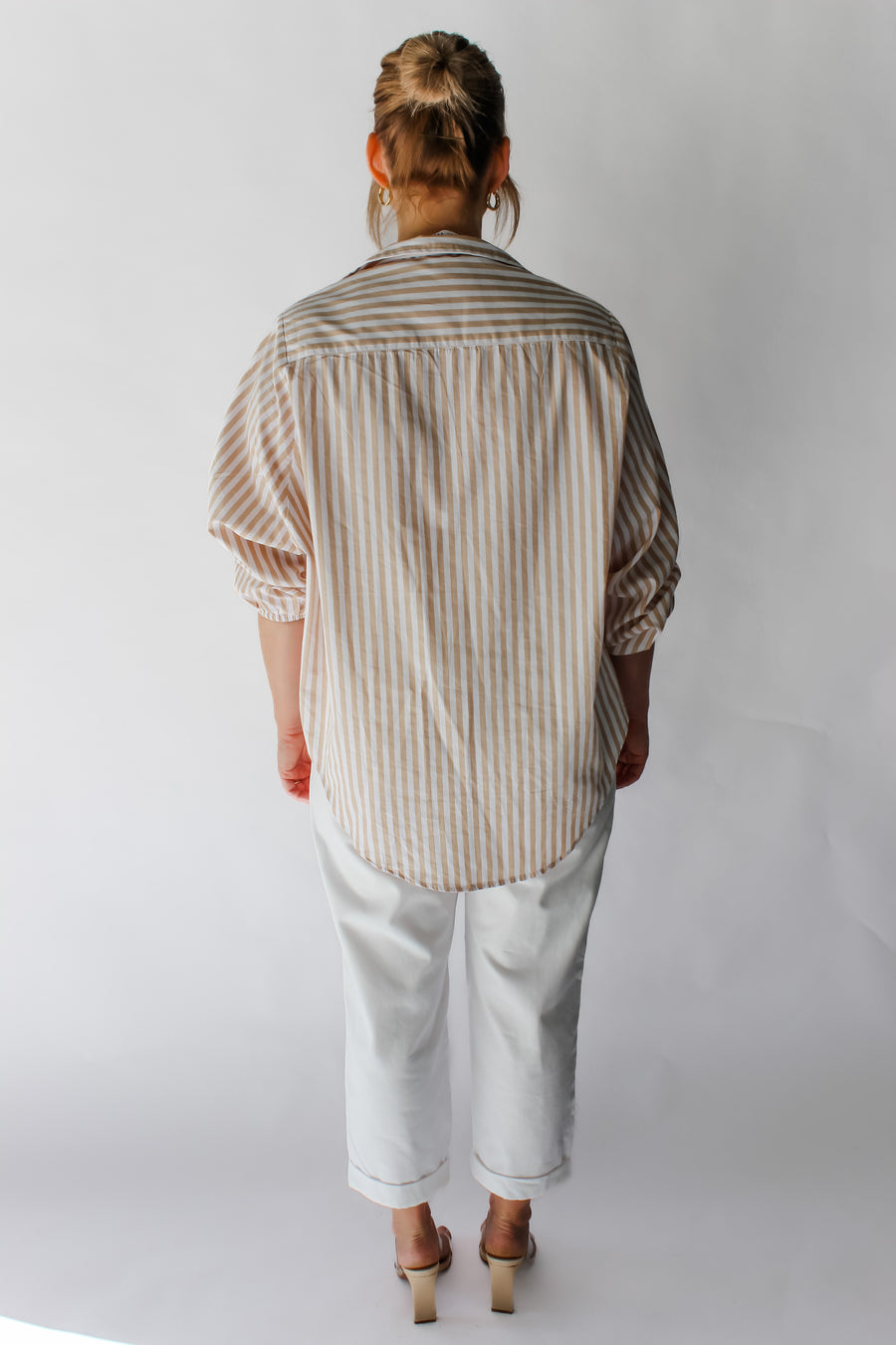EMMELINE TOP - BEIGE STRIPE