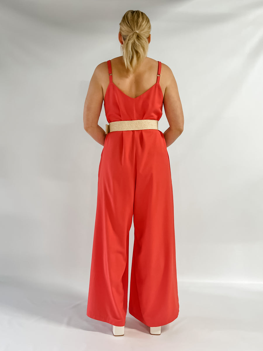VILLA JUMPSUIT - SUNSET RED