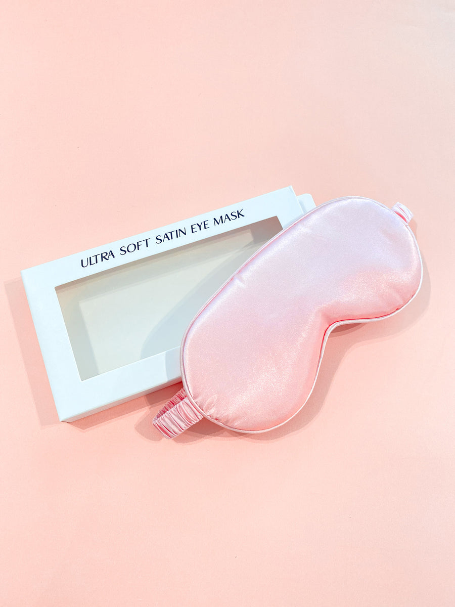 ULTRA SOFT SATIN EYE MASK - PINK
