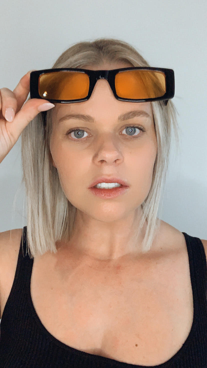 INGRID SUNGLASSES - BLACK/ORANGE